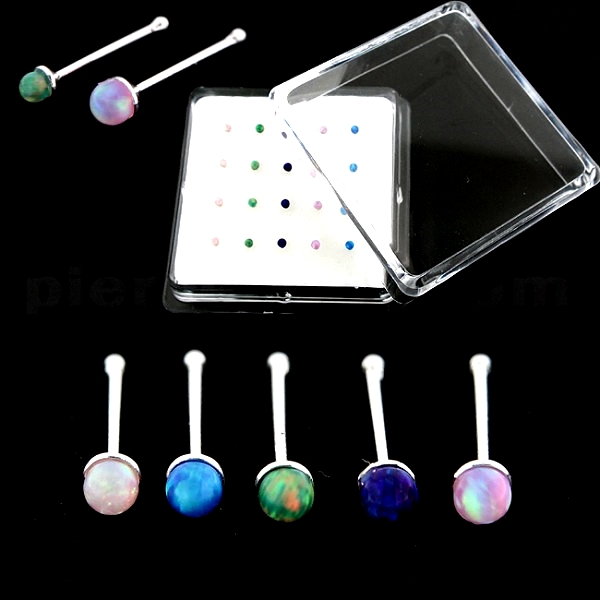 925 Silver näsa stud OPAL