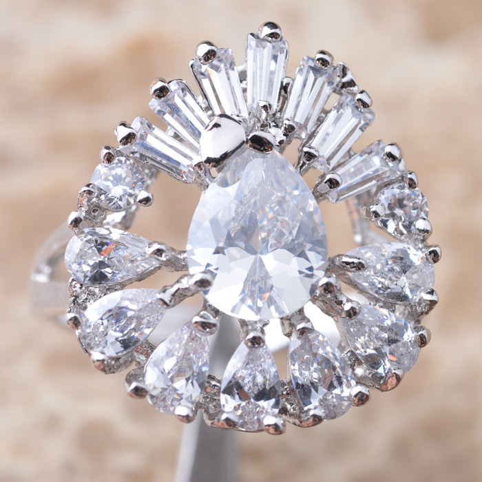 Silver FILLED RING TOPAZ 