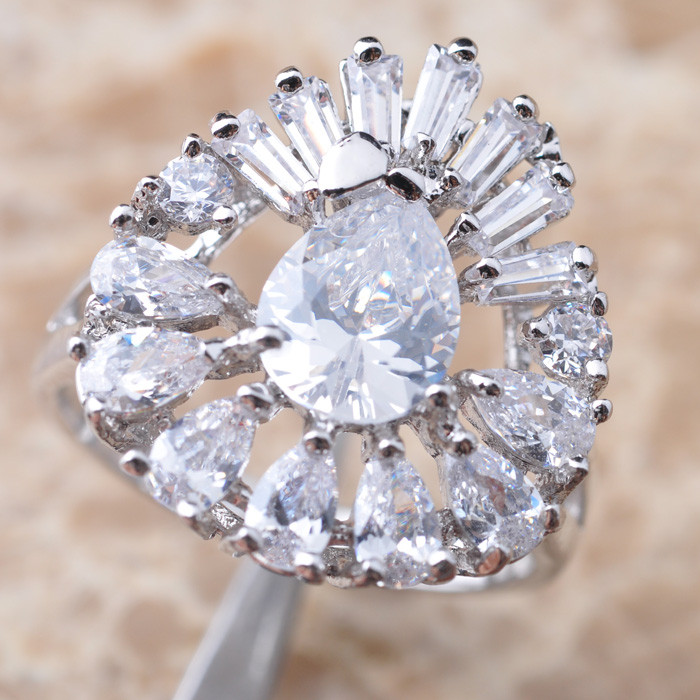 Silver FILLED RING TOPAZ  - 2
