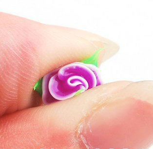 Body Piercing Jewelry Multi Color Silicone Rose Flower Tongue Bars Stainless Steel Barbell Rings - 2
