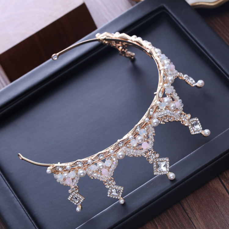 Luxury Crystal CZ wedding hair crownl hair accessories - 5