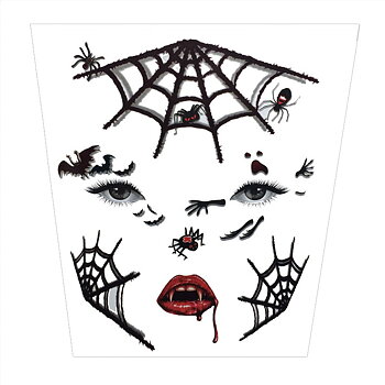 Halloween Temporary Face Art Waterproof Mask Sugar Skull Tattoo Beauty Sticker