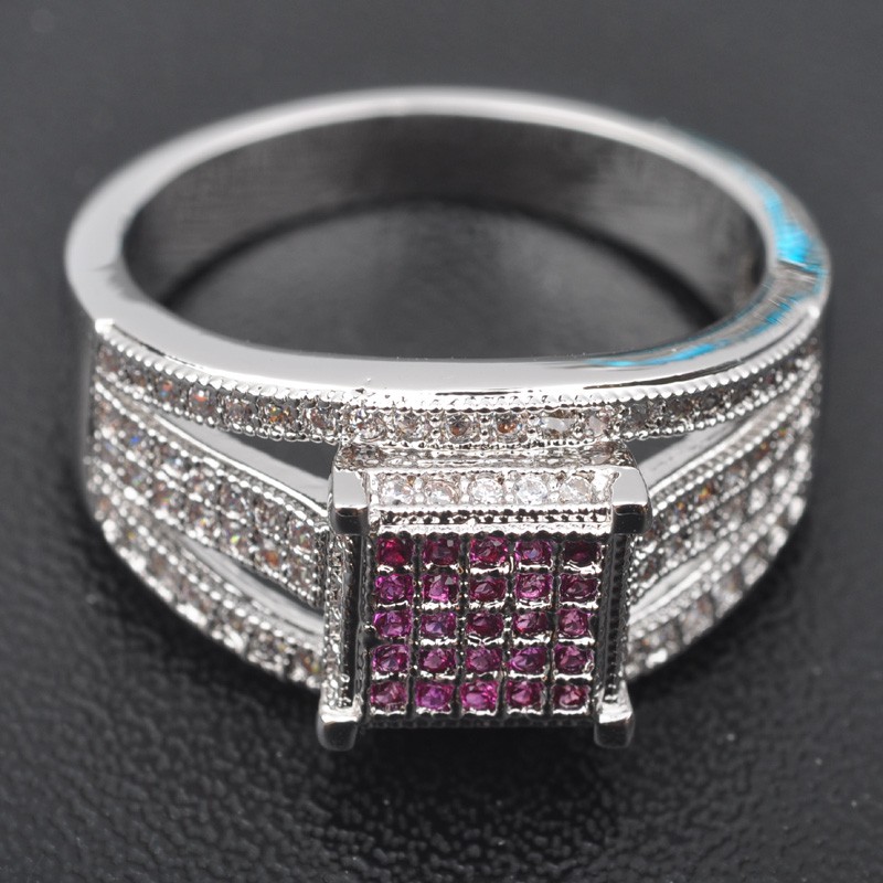Silversmycken filled ring Röd rubin topas - 4