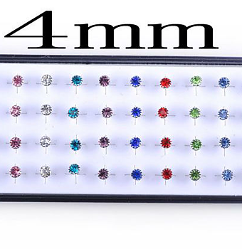 Silverörhänge CZ 4mm