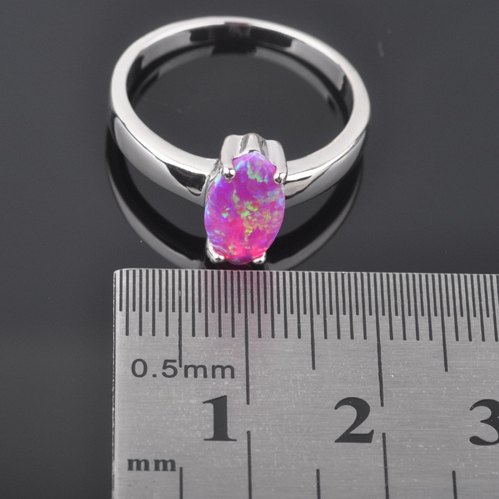 Silversmycken filled ring ROSA Brand Opal - 4