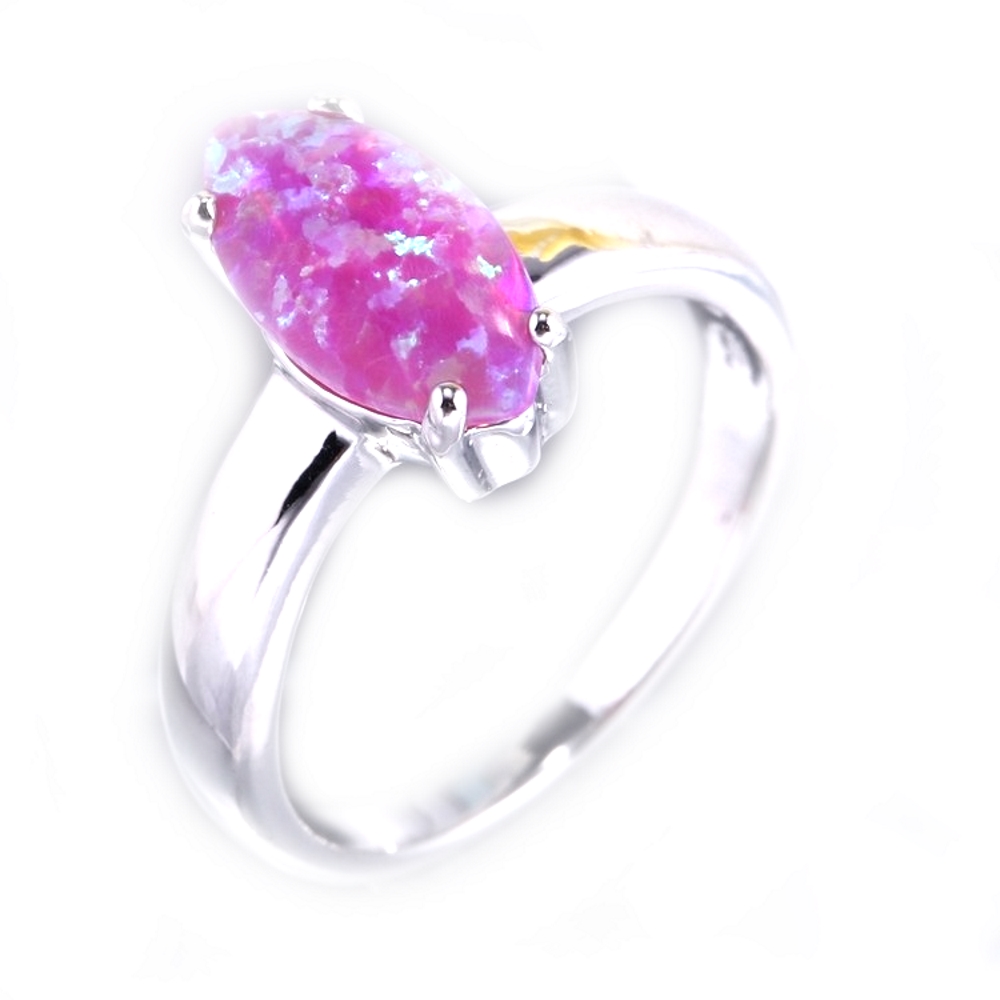 Silversmycken filled ring ROSA Brand Opal