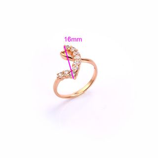 18K Guldfyllda Guld gulddoublé Filled CZ Ring #17 - 2