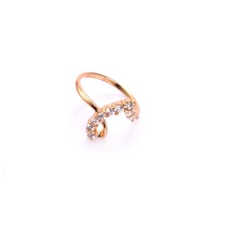 18K Guldfyllda Guld gulddoublé Filled CZ Ring #17 - 3