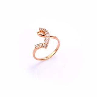 18K Guldfyllda Guld gulddoublé Filled CZ Ring #17