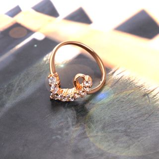 18K Guldfyllda Guld gulddoublé Filled CZ Ring #17 - 4