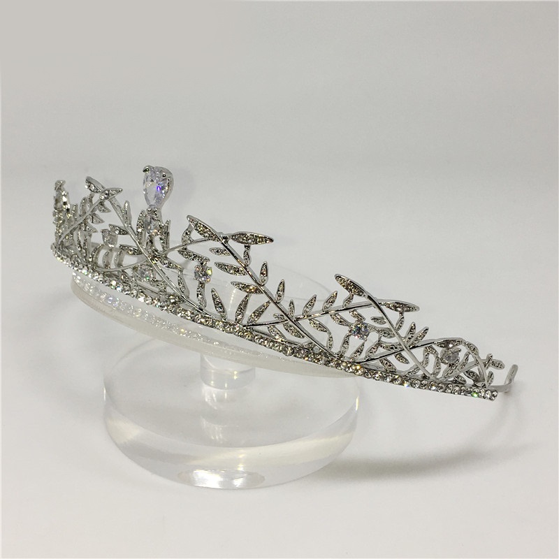 Lyx kristall  bröllop hår krona tiara - 6