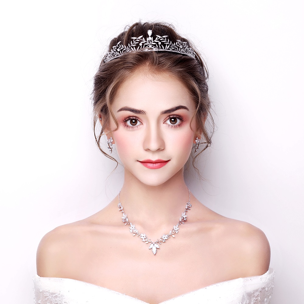 Lyx kristall  bröllop hår krona tiara - 5