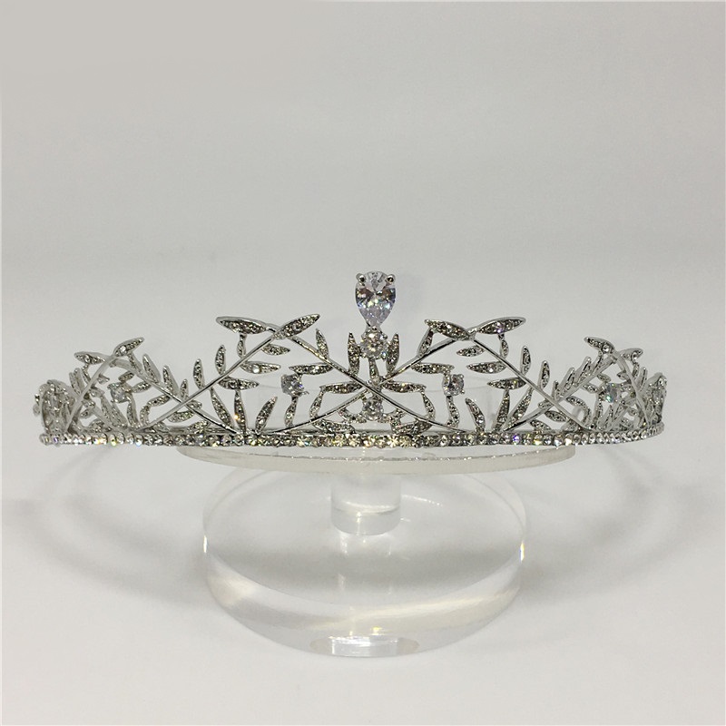 Lyx kristall  bröllop hår krona tiara - 8