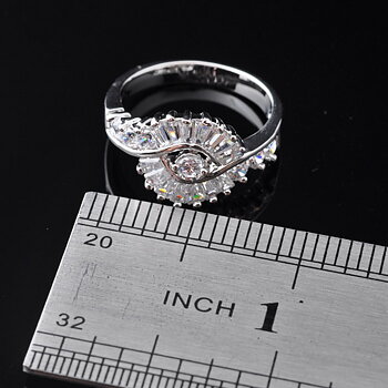 Silver FILLED RING CZ 