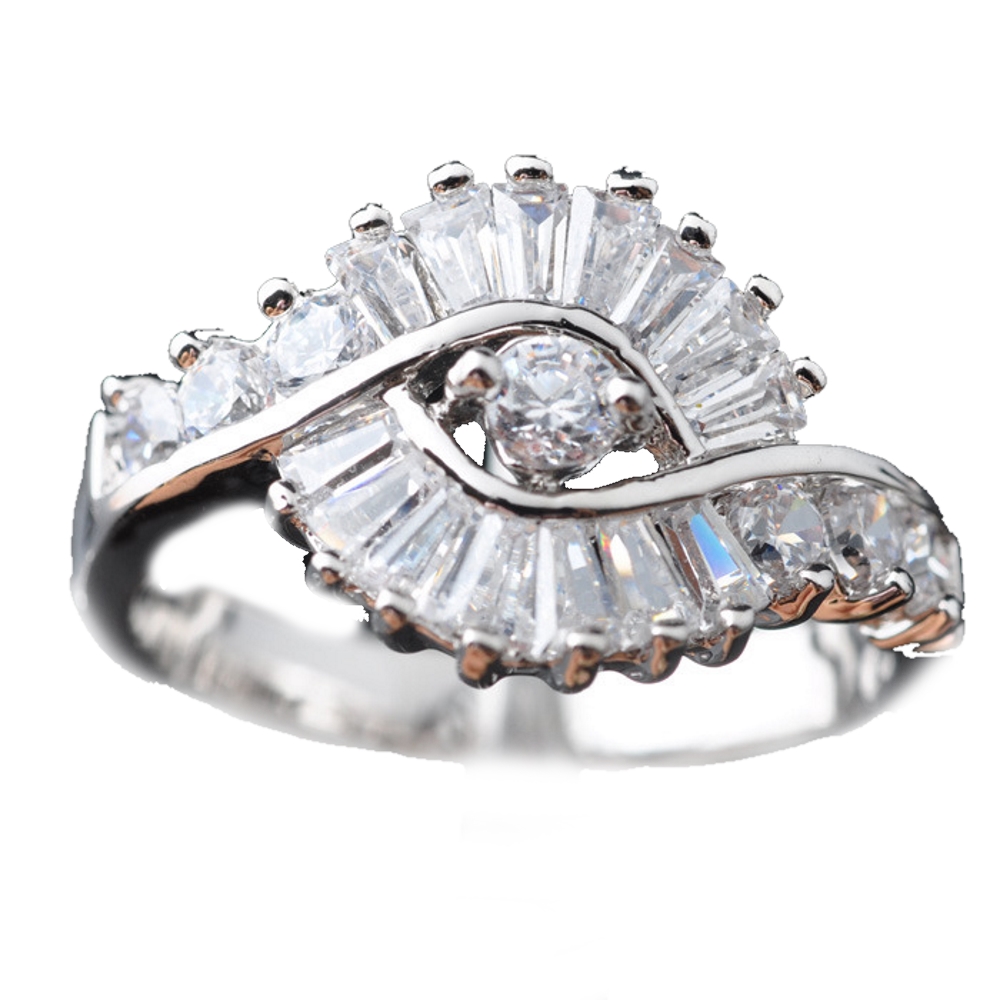 Silver FILLED RING CZ 