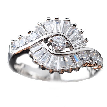 Silver FILLED RING CZ 