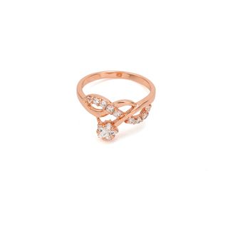 18K Guldfyllda Guld gulddoublé Filled CZ Ring #16