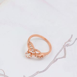 18K Guldfyllda Guld gulddoublé Filled CZ Ring #16 - 4