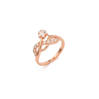 18K Guldfyllda Guld gulddoublé Filled CZ Ring #16 - 2