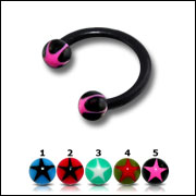 UV Circular Barbell with UV Balls