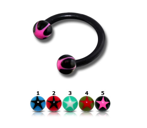 UV Circular Barbell with UV Balls - 2