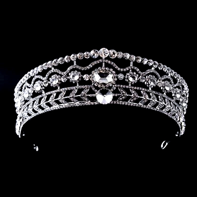 Lyx kristall  bröllop hår krona tiara