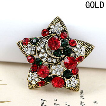 Crystal Brooch Christmas 