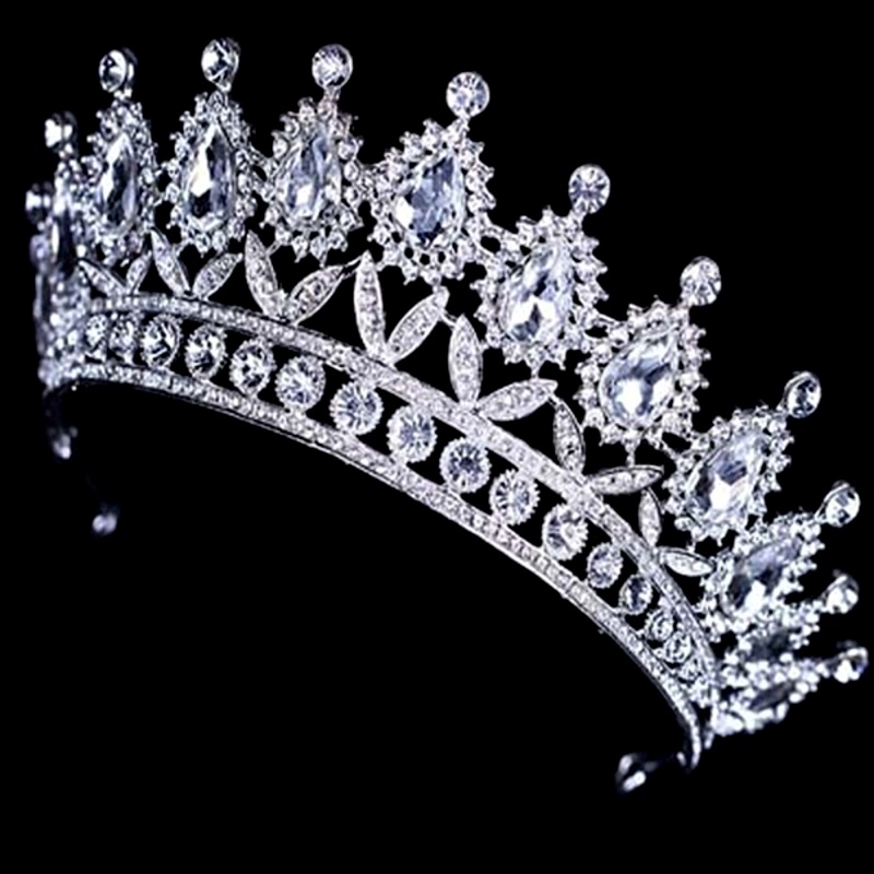 Lyx kristall  bröllop hår krona tiara