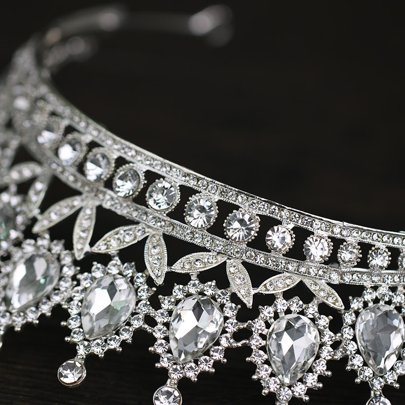 Lyx kristall  bröllop hår krona tiara - 11