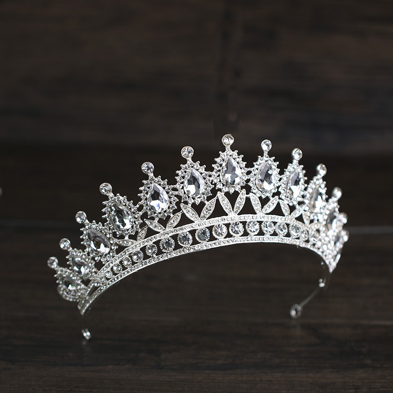Lyx kristall  bröllop hår krona tiara - 7