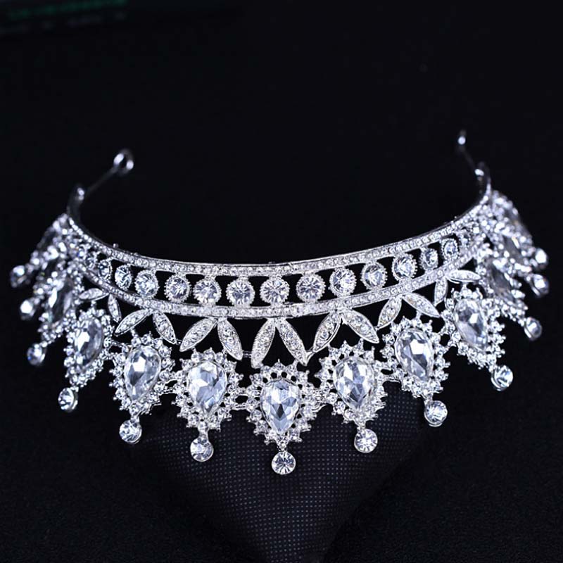 Lyx kristall  bröllop hår krona tiara - 5