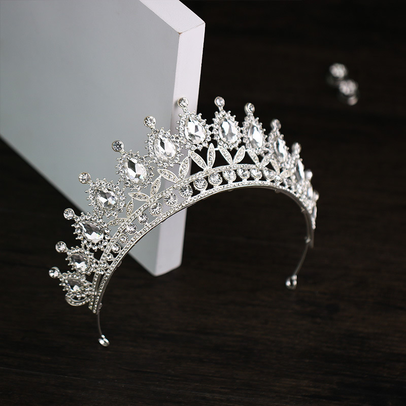 Lyx kristall  bröllop hår krona tiara - 9