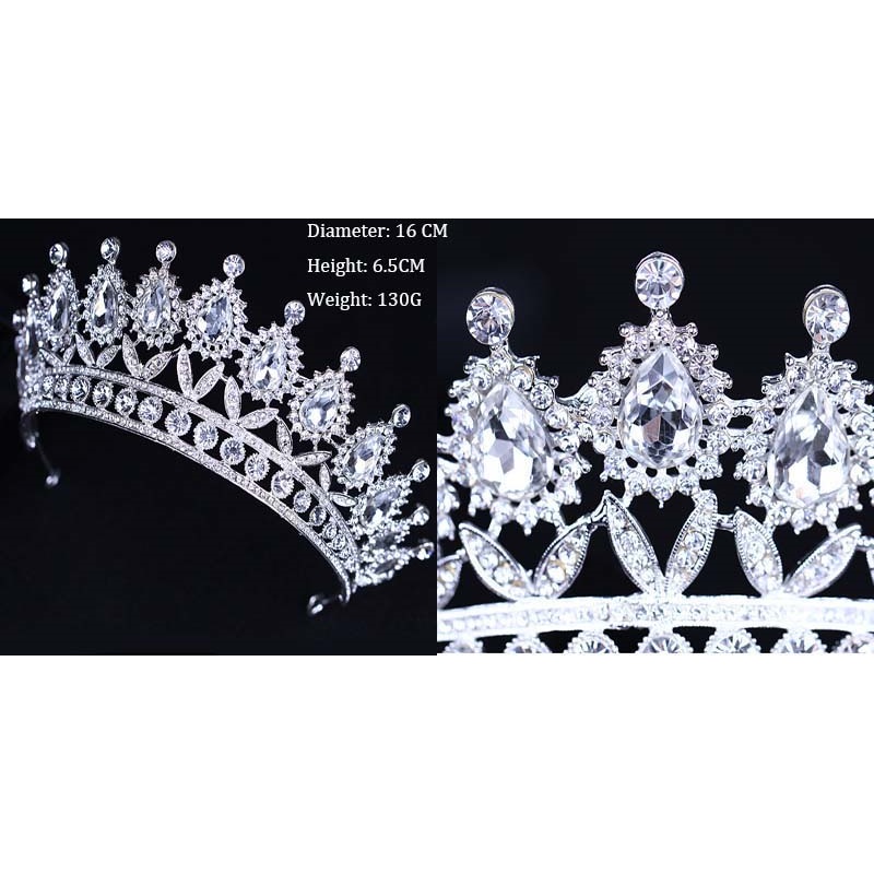 Lyx kristall  bröllop hår krona tiara - 2