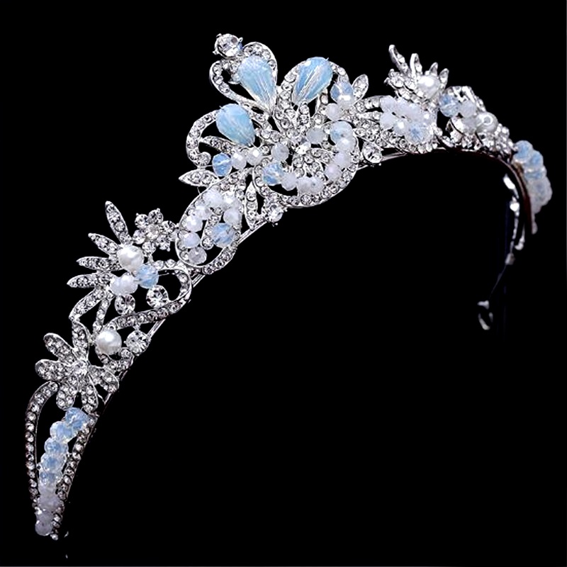 Lyx kristall  bröllop hår krona tiara - 4