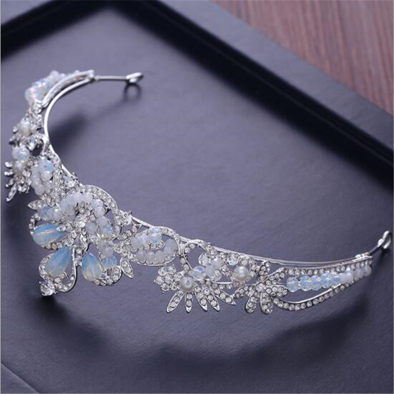 Lyx kristall  bröllop hår krona tiara - 5