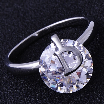 18K Vitguld Guldfyllda Guld Filled gulddoublé Ring CZ