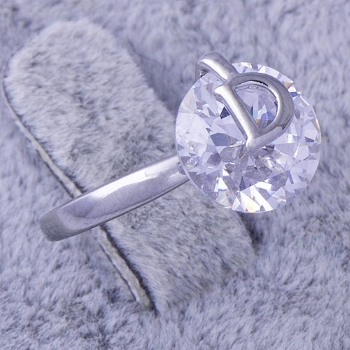 18K Vitguld Guldfyllda Guld Filled gulddoublé Ring CZ - 2