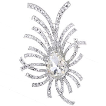 Brooch Crystal  Flower