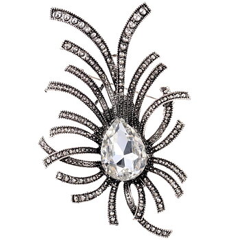 Brooch Crystal  Flower