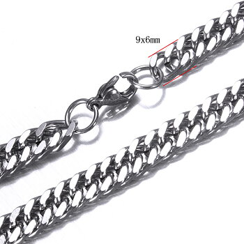 Rostfritt stål halsband + armband 6mm