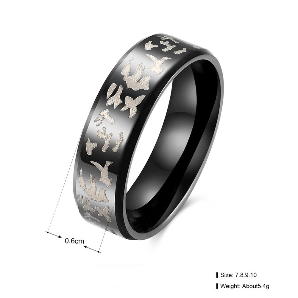 Titan Rostfritt stål ring SVART/SILVER - 3