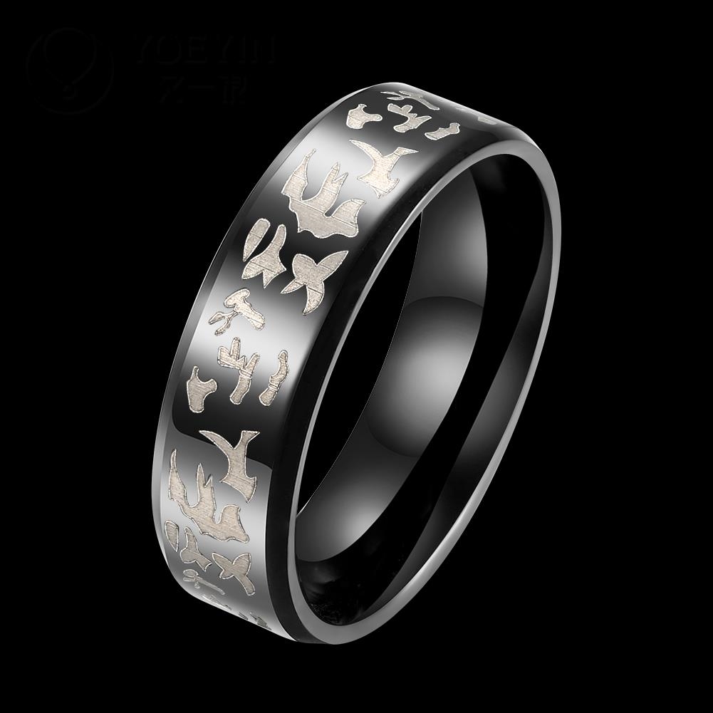 Titan Rostfritt stål ring SVART/SILVER - 2