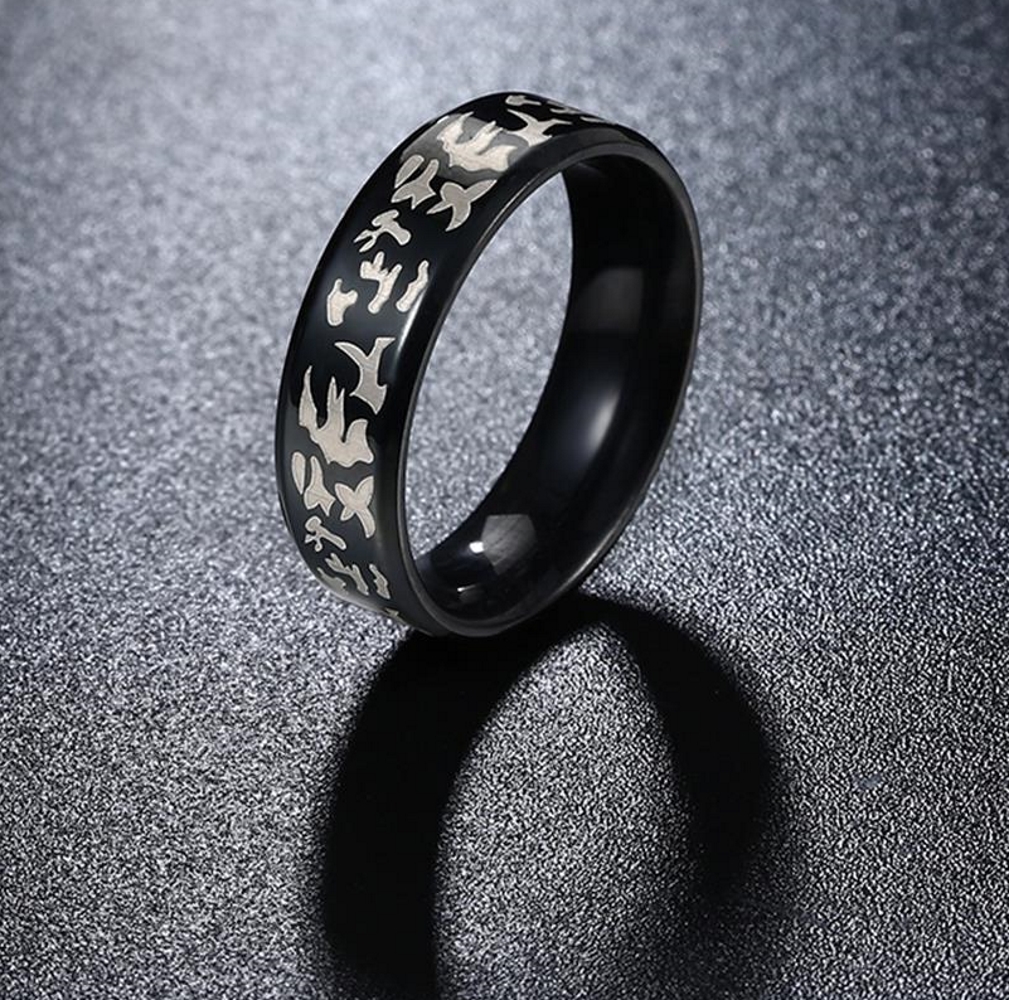 Titan Rostfritt stål ring SVART/SILVER - 4