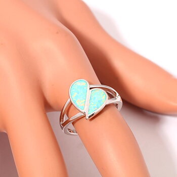 Silversmycken filled ring Brand Opal