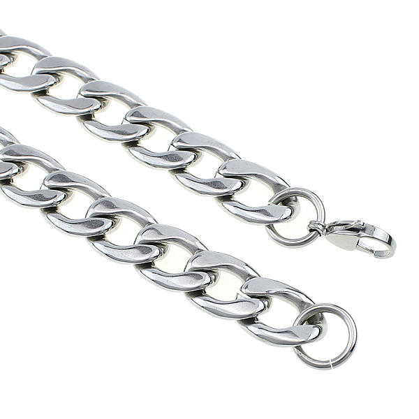 Rostfritt stål halsband + armband 8,5mm - 4