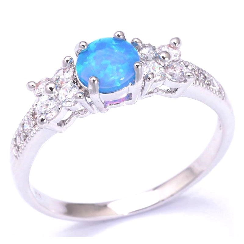 Silver FILLED RING Fire Opal 