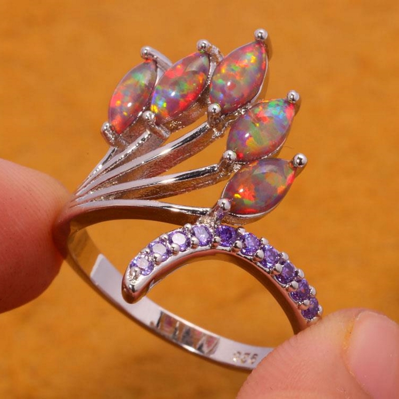 Silversmycken filled ring Brand Opal - 4