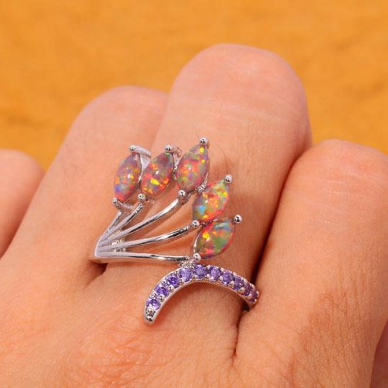 Silversmycken filled ring Brand Opal - 3