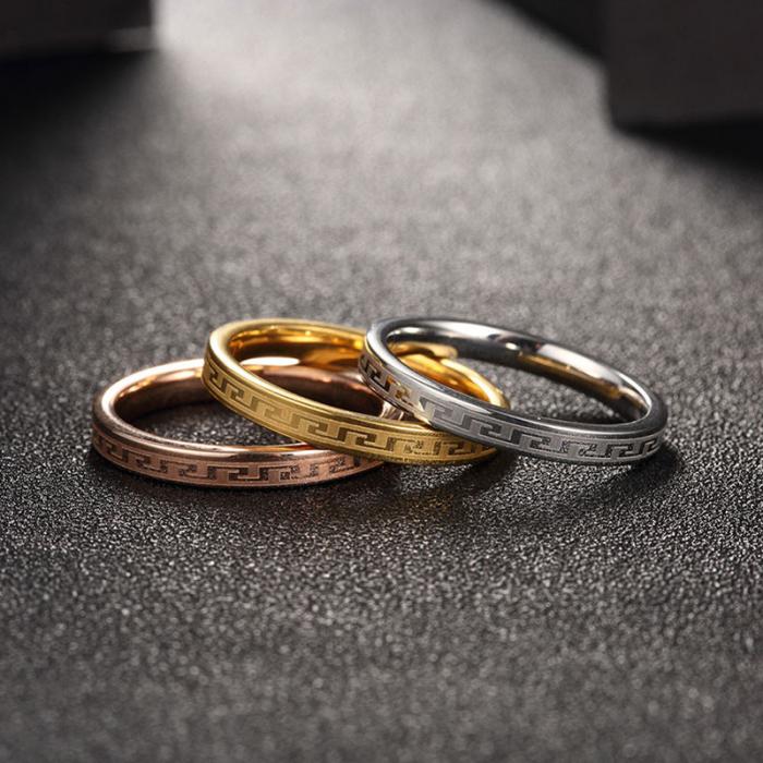 Rostfritt stål ring Förlovningring 3 st / set - 3