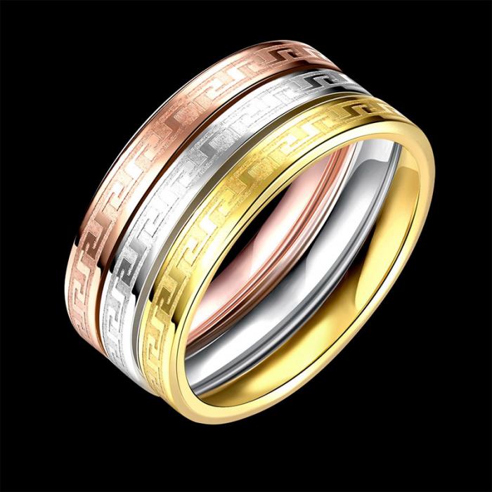 Rostfritt stål ring Förlovningring 3 st / set - 2